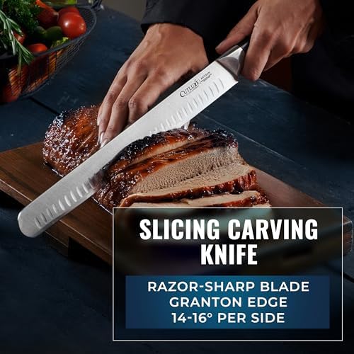 Cutluxe Butcher Knife Set, 5-Piece Slicing Carving Knives for Meat Cutting - Image 3