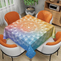 Mandala Tablecloth 54x54 Inch Square Rainbow Gradient Boho Mandala Tablecloths Polyester Table Cloth for Holiday Parties Kitchen Dining Indoor Outdoor by Unknown