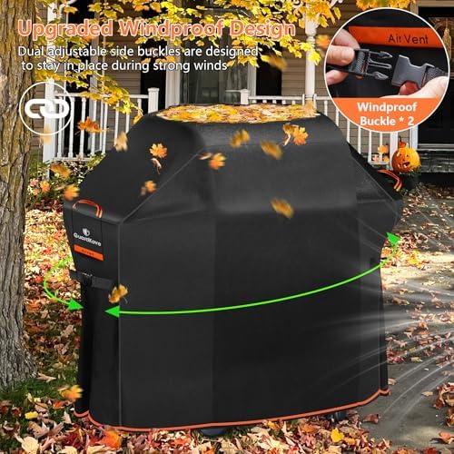 [Upgraded 1000D Heavy Duty Fabric] 60 inch Grill Cover for Outdoor Grill - Image 6