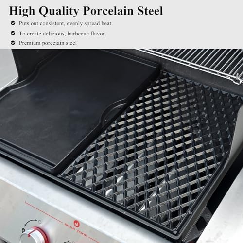 Utheer Ceramic Cast Iron Grill Grates for Genesis II 300 600, 8.8 x 11.8 - Image 4