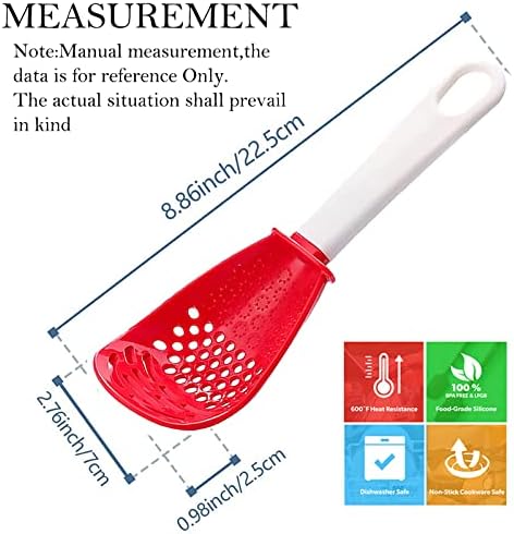 Cupid's Arrow 6in1 Multifunctional Kitchen Cooking Spoon - Egg Yolk Separator, Grater, Masher, Colander, Skimmer, Scoop - Heat Resistant, Plastic, 8.86 x 2.75 x 1.79 inches - Image 6