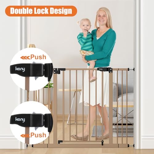 keny 29"-42.5" Baby Gate for Stairs, Auto Close Safety Dog Gate - Image 5