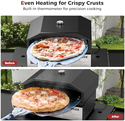 CAMPLUX Pizza Oven for Grill with Carry Bag, 14.8" × 13" Cordierite Stone - Image 3