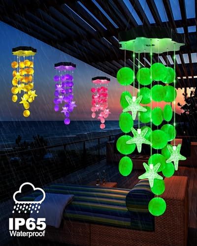 Toodour Solar Wind Chimes for Outside, Gifts for Mom Grandma Women Girls - Image 4