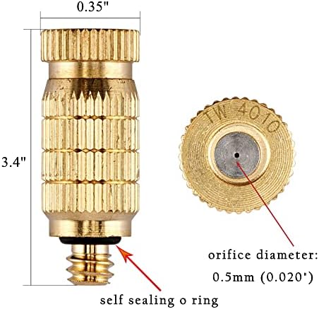 20Packs Brass Misting Nozzles for Outdoor Cooling System - Image 2