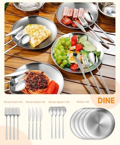 Gaialoop Camping Utensil Set, Camping Cooking Utensils & Kitchen Tools - Image 6