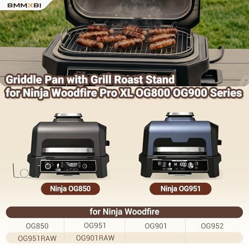 Griddle Pan with Grill Roast Stand for Ninja Woodfire OG800 OG900 Series - Image 2