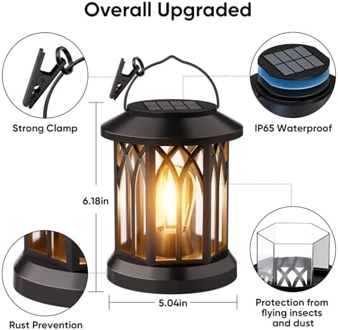 6-Pack Solar Lanterns Outdoor Waterproof: Hanging Lantern Decorative Accent - Image 3