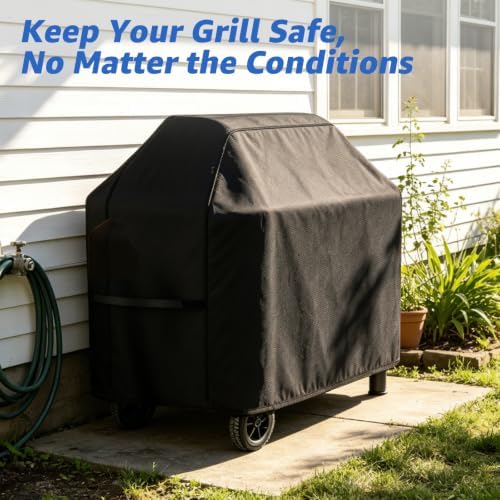 Perfect Grill Cover for Outdoor Grills Waterproof Rip-Proof Weather Resistant for Reliable Protection Griddle Cover Easy to Clean Adjustable Hem Drawstring Fade Resistant (Brown, 44) - Image 7