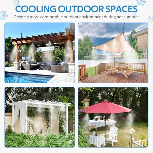 homenote Misting Cooling System, 98FT Pre-Assembled Mister Kit - Image 5