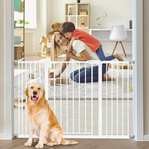 keny 29"-47.3" Extra Wide Baby Gate for Stairs, Auto Close Safety Dog Gate by keny