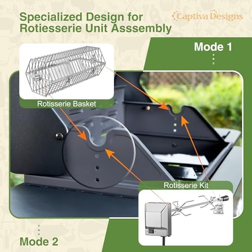 Captiva Designs 4 Burner Propane Gas BBQ Grill with Side Burner, 46,700 BTU - Image 5