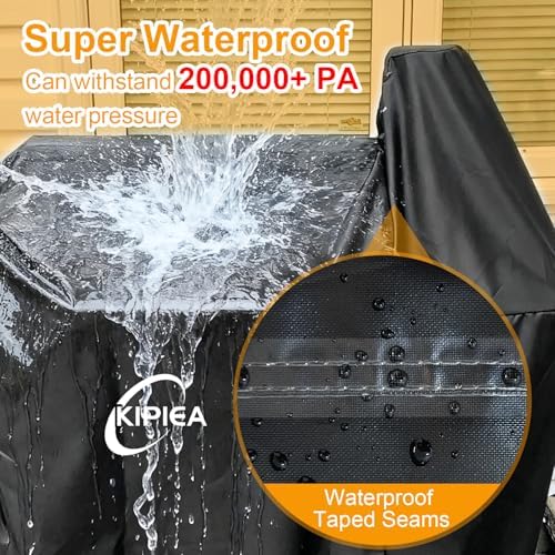 Kipiea 600D Pellet Grill Cover for Pit Boss Sportsman 1100 & 1600, and Mahogany 1000 Series, Waterproof BBQ Smoker Cover, UV Resistant, No Tear, No Fading - Image 5