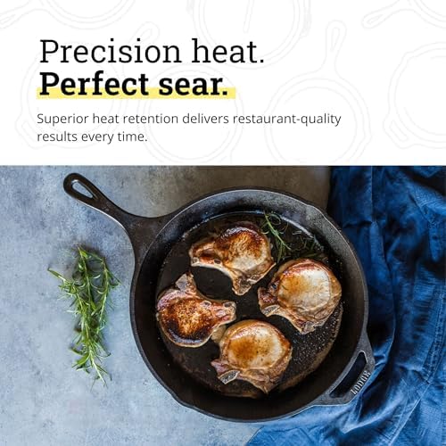 Lodge Pre-Seasoned Cast Iron Skillet, PFAS-Free, 13.25 Inches - Image 5