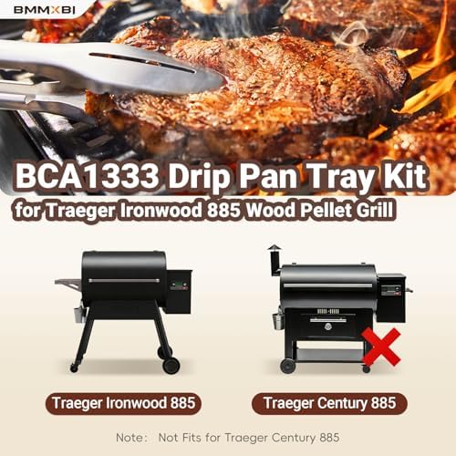 Heat Baffle and 10-Pack Grease Drip Tray Liners for Traeger Ironwood 885 - Image 3