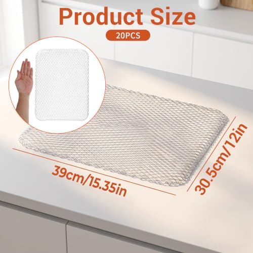 20Pcs Disposable Grill Topper 16x12In Non-stick Aluminum Mesh BBQ Grill Mat - Image 2