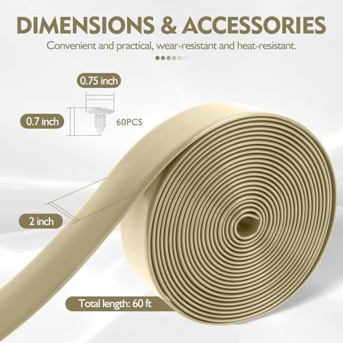 LukLoy 2" Wide 60ft Long Vinyl Straps for Patio Chairs Repairs, Driftwood - Image 3