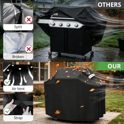 48" Grill Cover for Weber Spirit and Spirit II 200 Series,1000D Heavy Duty - Image 6