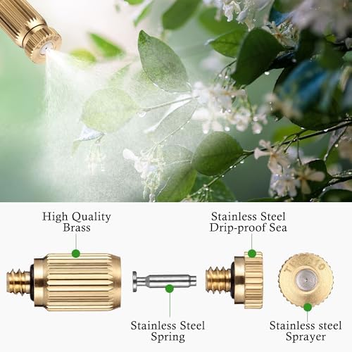 20Pack Brass Misting Nozzles Replacement Nozzles for Outdoor Cooling System - Image 3
