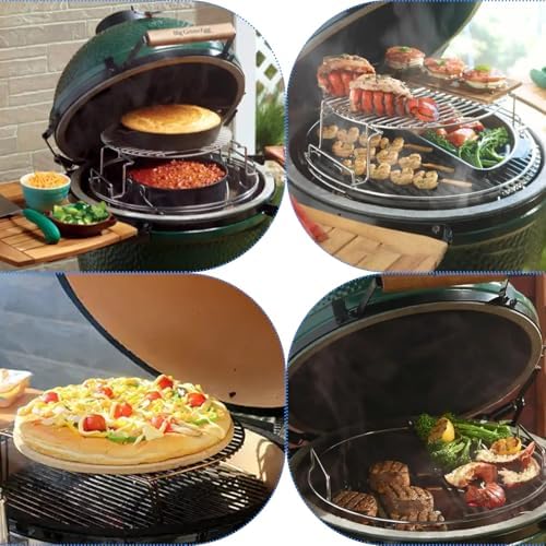 15.5" Multi-Level Cooking Grate System for BGE M, Big Green Egg Medium, Brinkmann Cook'N Cajun Charcoal Grill - Image 6