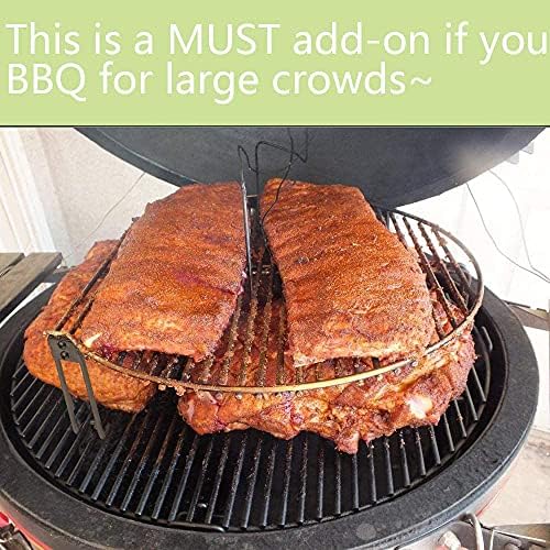 Dracarys Grill Stack Rack for Big Green Egg Stainless Steel BBQ Lover Gifts Fit Large & XL Big Green Egg, Kamado Joe,18" or Bigger Diameter Grill,Increase Grilling Surface - Image 6