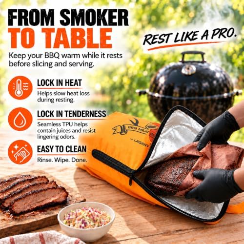 BBQ Blanket for Resting Meat 21 in, Odor-Resistant Meat Resting Bag - Image 4