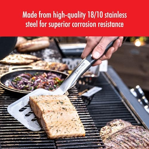 ZWILLING BBQ+ Grill Tool Set, 5-Piece Stainless Steel BBQ Accessories with Grill Spatula, Tongs, Fork, Basting Brush and Chef's Wrap, Durable, Easy to Clean and Travel-Friendly for Outdoor Grilling - Image 4