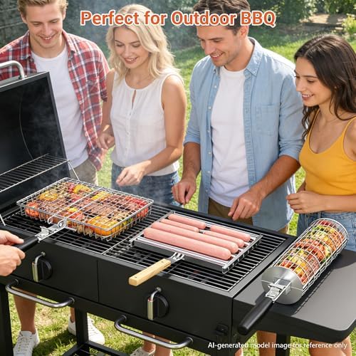 Extra Large Hot Dog Roller for Grill,11.5"Stainless Steel,2Pcs - Image 7