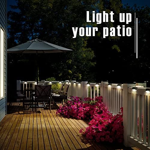 GIGALUMI Led Solar Deck Lights, 20 Pack Waterproof, Warm White - Image 6