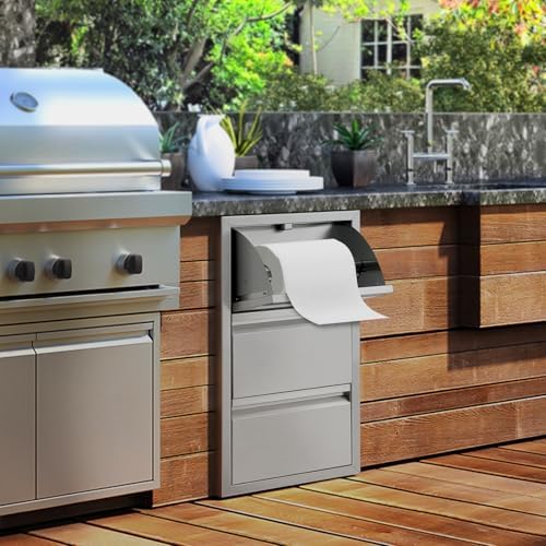 Outdoor Kitchen Drawers 15W x 26H x 22D Inch, Flush Mount Access BBQ Island Drawers for Outdoor Kitchens or Patio Grill Station - Image 7