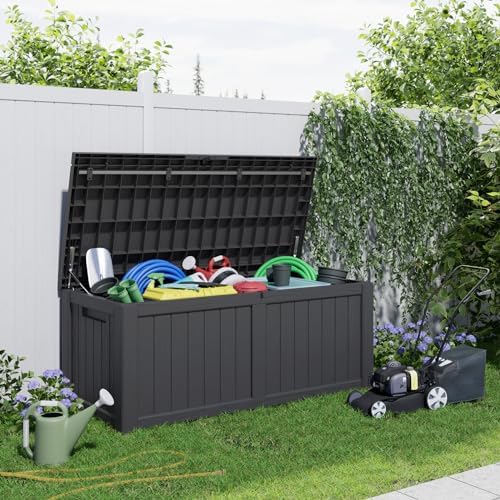 DRATO 150 Gallon Deck Boxes Outdoor Waterproof, Lockable Large Storage Box - Image 6