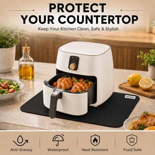 2pack Heat Resistant Mat for Air Fryer, 16x20in Heat Resistant Mat for Countertop, Silicone Kitchen Countertop Hot Pads for Air Fryer, Deep Fryer, Oven - Image 4