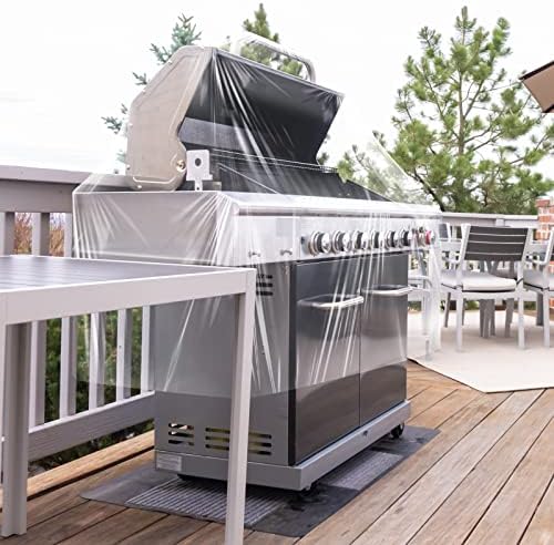 Hoolerry 60 Inch Clear BBQ Grill Barbecue Cover for Outdoor BBQ Grill - Image 4
