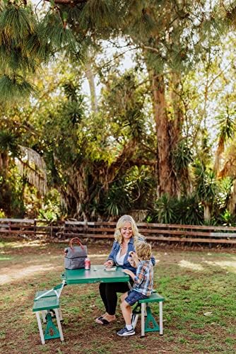 PICNIC TIME NCAA North Carolina Tar Heels Folding Picnic Table - Camping Table - Outdoor Table with Umbrella Hole - Image 4