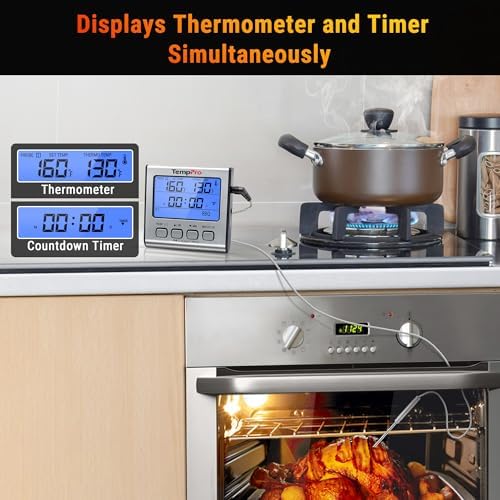 TempPro TempTrack Digital Cooking Meat Thermometer with Dual Meat Probe - Image 6