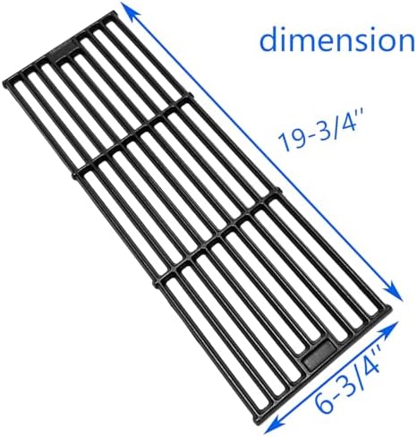 19-3/4" Cast Iron 4 Cooking Grates Replacement for Chargriller 2121, 2123, 2222, 2828, 3001, 3008, 3030, 3072, 3232, 3725, 4000, 4001, 4008, 4208, 5050, 5072, 5252, 9020 King Griller 3008, 5252 Grill - Image 2
