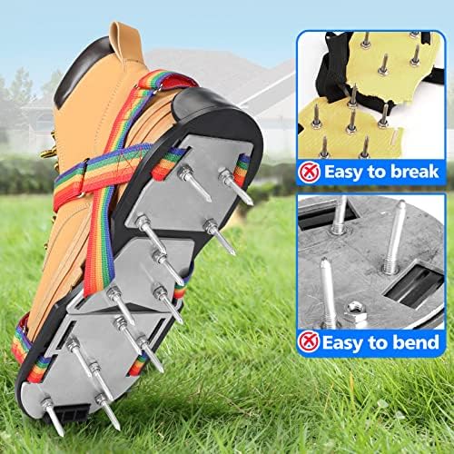 Lawn Aerator Shoes for Grass - Pre-Assembled Grass Aerator Shoes for Lawn - Soil Yard Aerator Tool for Aerating Patio Garden, Colorful, Medium Size - Image 3