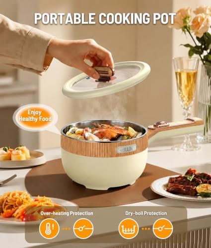 Electric Hot Pot 1.5L Mini Portable Electric Pot Dual Power - Image 7