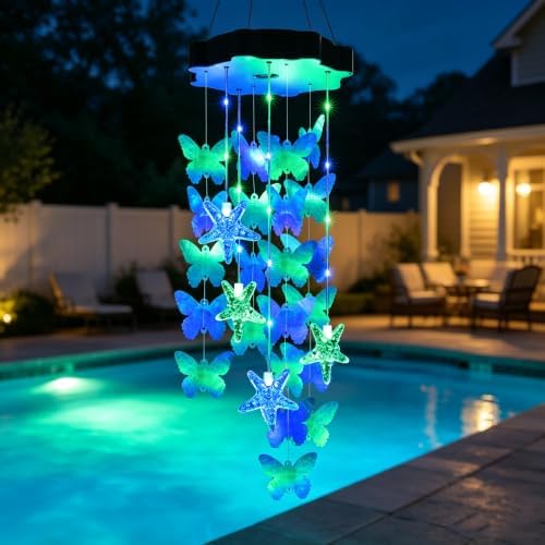 Toodour Solar Wind Chimes for Outside, Waterproof Outdoor - Image 4