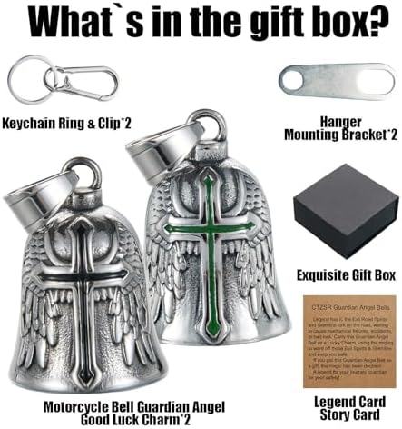 Motorcycle Bell Guardian Angel Gremlin Lucky Charm Gift For Riders - Image 6