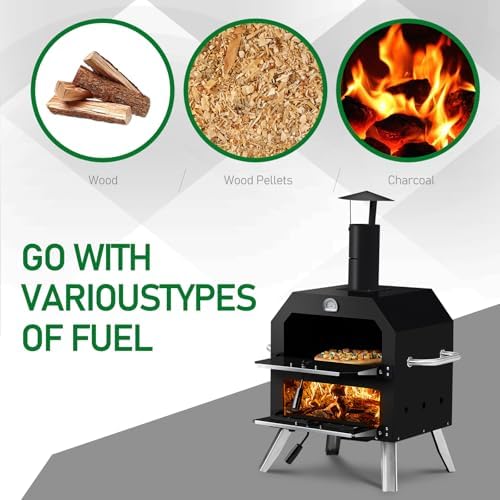 Vasitelan Outdoor Pizza Oven Wood Fired Pizza Maker - Image 4