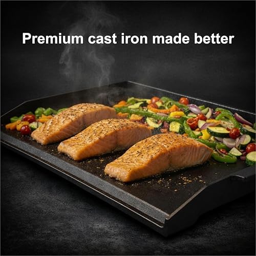 QuliMetal 23 x 16 Inch Cast Iron Griddle for Gas Grills and Stove Tops - Image 3