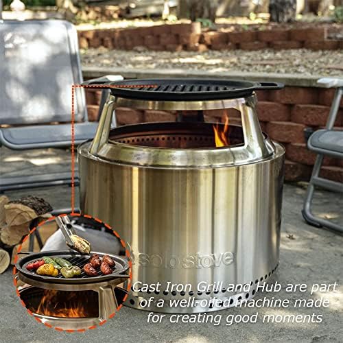 Solo Stove Yukon Grill Top & Hub | 17.5" Cast Iron Fire Pit Cooktop - Image 4