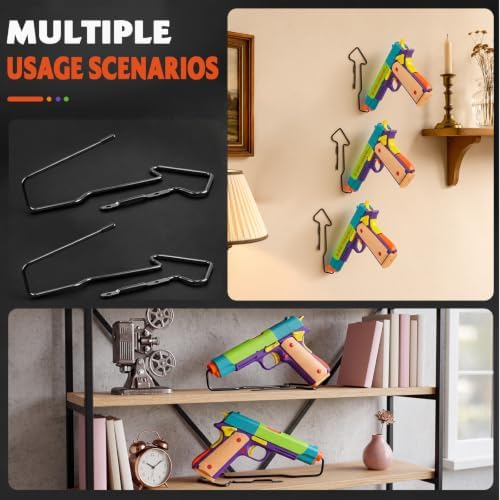 Yaocom 5 Pcs Pistol Display Stand Gun for Pistols Indoor Secure Pistol Holder and Gun Display Organizer for Safes or Auction Veterans Cabinets Gifts for Man - Image 6