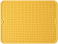 MicoYang Silicone Dish Drying Mat — Quick-Dry Ridges Counter & Sink Pad, Heat-Resistant Trivet to 450°F, Non-Slip & Dishwasher Safe, Roll-Up Storage, 18 Colors & 9 Sizes (Yellow, 16"×12") by MicoYang