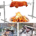 iMeshbean 220lbs Rotisserie Grill Kit, Electric Pig Spit Rotisserie Grill with 45W Motor,Stainless Steel Spit Roaster Stand for Roasting Pig Lamb Turkey Chicken & Whole Animals,Height Adjustable by iMeshbean