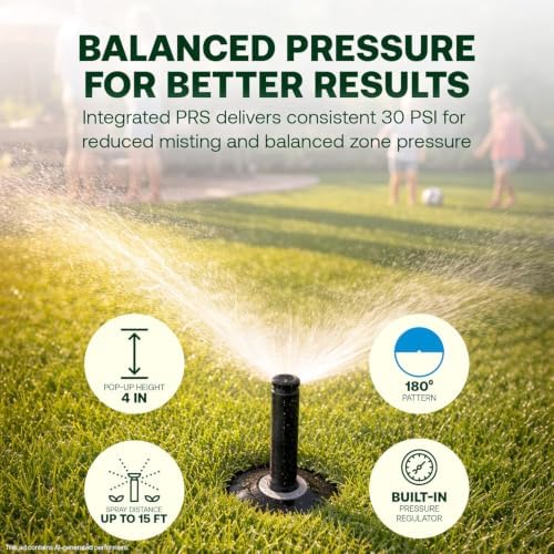 Rain Bird 1804HDPRS Pressure Regulated 4 Inch Pop Up Sprinkler Head 4 Pack - Image 3