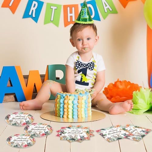 40pcs Safari Animals Party Supplies,include 20 Dessert plate and 20 Napkin,Animals Wild Party Plate Napkin Set,Used for Jungle Safari Party Decoration - Image 5