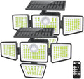 daphino 3000LM Solar Lights, Motion Sensor Outdoor Lights, 4-Head, 2 Pack by ChargebySunLightUpHome