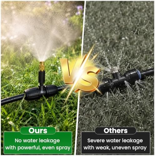 Chicken Mister with Timer, Chicken Coop Accessories with 33FT Hose and 8 Brass Nozzles, 9 Modes, 3/4’’ NPT Faucet Adapter, Misting Cooling System for Outside Patio Backyard Garden Porch Gazebos - Image 3